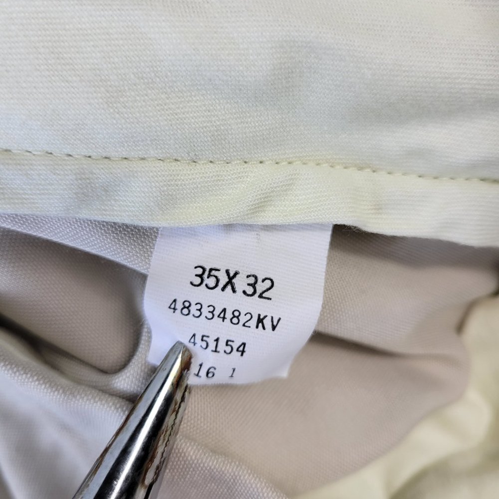 Polo Golf Ralph Lauren Pants Men's Size 35 x 32 Pleated Cuffed Beige - Picture 10 of 13